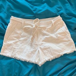 Aerie American Eagle White Denim Shorts